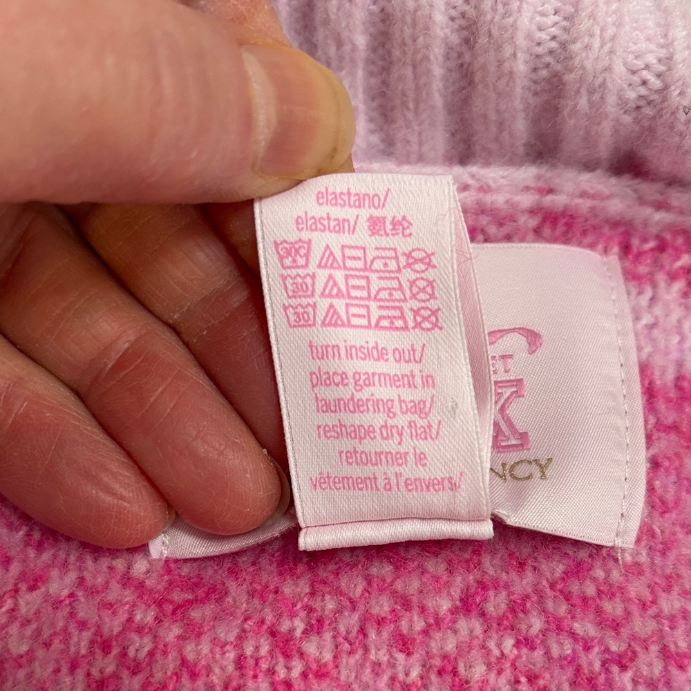 PINK Victoria's Secret Pink LoveShackFancy Coll Fair Isle Crewneck Sweater - Picture 7 of 7